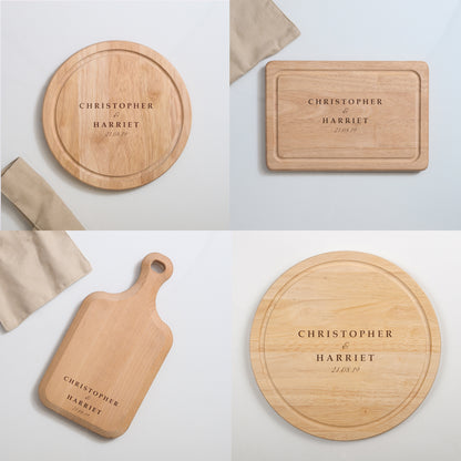 Personalised wedding chopping board