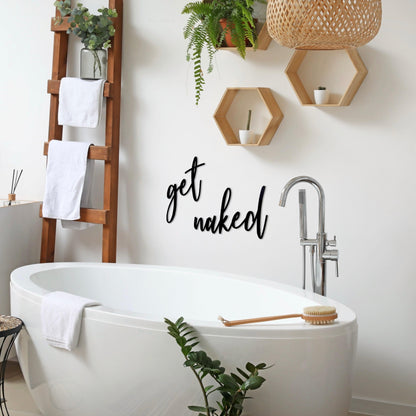 Get naked Wall Art Sign - Stag Design