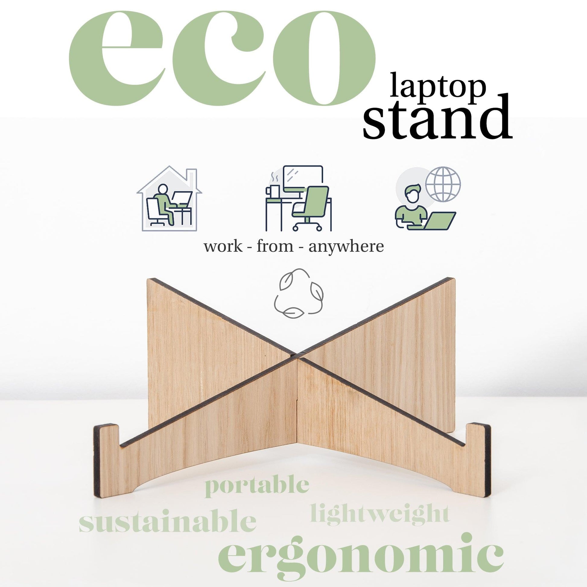 Eco wooden laptop stand - Stag Design