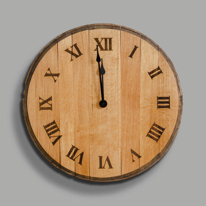 Whisky barrel clock - Stag Design